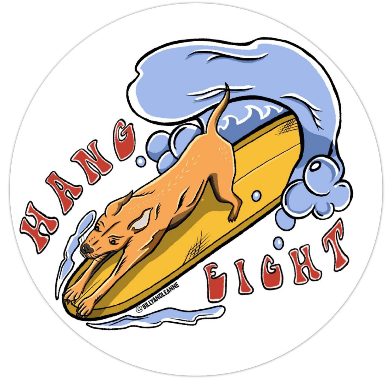 ‘Hang Eight’ Willow in Cornwall Sticker